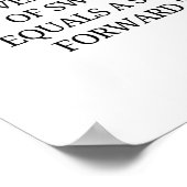 Elke druppel zweet is een stap vooruit poster (Hoek)