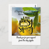 elke ervaring makkelijk peasy citroen squeeze l briefkaart (Voorkant / Achterkant)