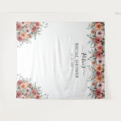 Elke evenement, Blush Perzik Mint Bloem Foto Achte Wandkleed (Voorkant (horizontaal))