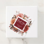 Elke evenement,Bordeaux en Blush Bloemige Dankjewe Bedankjes Labels (In situ)