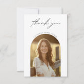 Elke evenement Eenvoudige boog foto Bruidsdouche Bedankkaart (Voorkant)