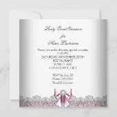 Elke evenement roze diamanten linkpartij kaart (Achterkant)