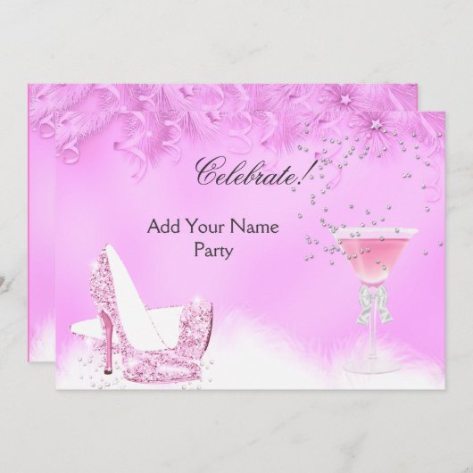 Elke evenement roze Margarita op hoog niveau Kaart (Voorkant / Achterkant)