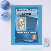 Elke Event Flyer - Ocean Blue (Enkel)
