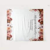 Elke Event Roze en Bordeauxkleurig Bloemmotief Fot Wandkleed (Voorkant (horizontaal))