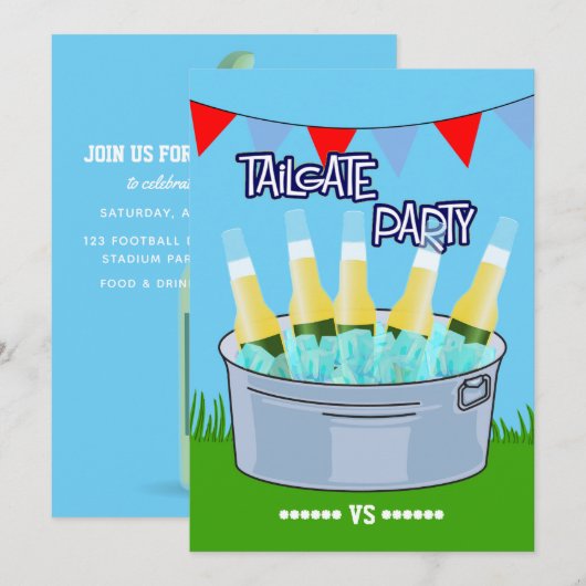 Elke Event Tailgate Party Kaart (Voorkant / Achterkant)