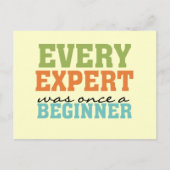 Elke expert was ooit een beginner briefkaart (Voorkant)