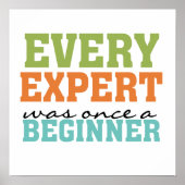 Elke expert was ooit een beginner poster (Voorkant)