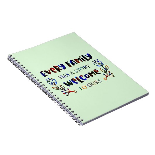 Elke familie heeft een artikel dat ons welkom heet notitieboek (Rechterzijde)