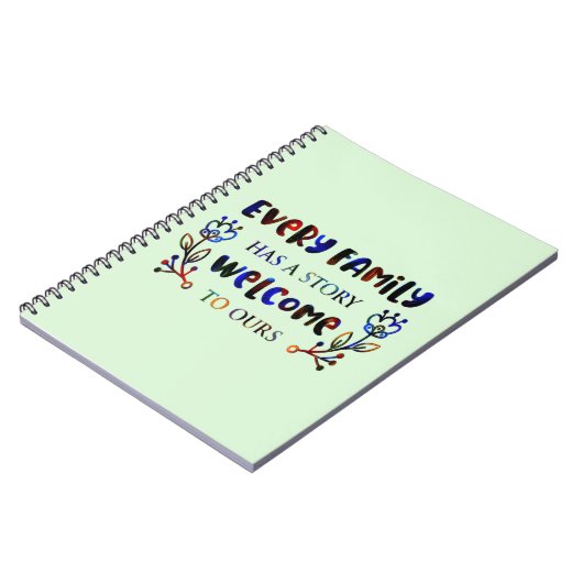 Elke familie heeft een artikel dat ons welkom heet notitieboek (Linkerzijde)