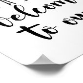 Elke familie heeft een artikel dat ons welkom heet poster (Hoek)