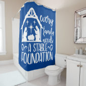 Elke familie heeft een stabiele basis nodig. douchegordijn (In situ)