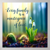 "Elke familie is een meesterwerk van liefde." Lent Poster (Voorkant)