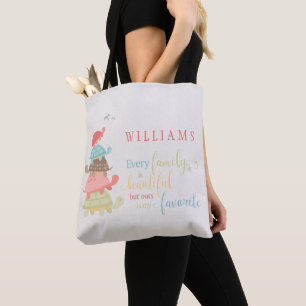 Elke Familie is Mooi Aangepaste Naam Tote Bag