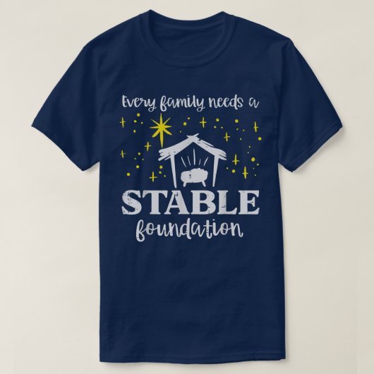 Elke familie Stable Foundation Christelijke Jesus T-shirt (Design voorkant)