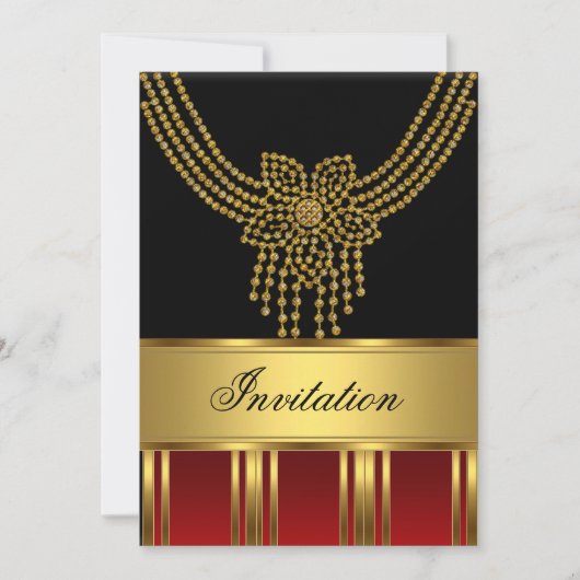 Elke Feest Goud Zwart Rood Kaart (Voorkant)