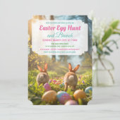 Elke Feest - Konijn Verjaardag Baby Shower Pasen E Kaart (Staand voorkant)