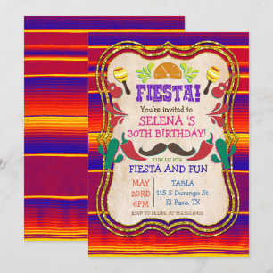 ELKE FEest - Mexicaanse Fiesta Feest Uitnodiging