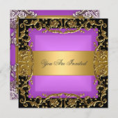 Elke feestuitnodiging kaart (Voorkant / Achterkant)