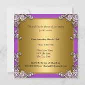 Elke feestuitnodiging kaart (Achterkant)