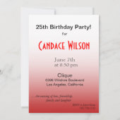 Elke feestviering van de Doel-Party rood Kaart (Achterkant)