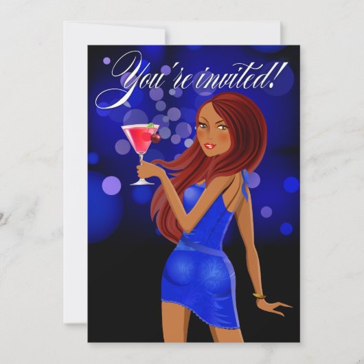 Elke feestviering van de doelpartij blauw kaart (Voorkant)