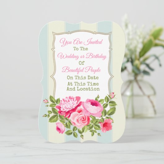 Elke Florence-uitnodiging voor een evenement Kaart (Staand voorkant)