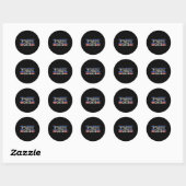 Elke functionerende Volwassene 2024 Grappige Retro Ronde Sticker (Vel)
