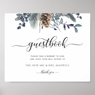 Elke gebeurtenis, Blauwe Rustieke Bloemen, Gastboe Poster