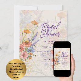 ELKE GEBEURTENIS Boho Wildflowers Tuinfeest Kaart