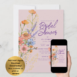 ELKE GEBEURTENIS Boho Wildflowers Tuinfeest Kaart