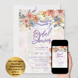ELKE GEBEURTENIS Boho Wildflowers Tuinfeest Kaart