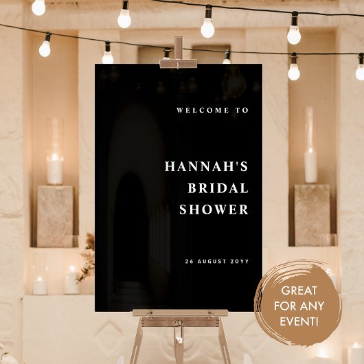 Elke gebeurtenis, Elegant en Modern Welkom Zwart Acryl Bord