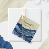 Elke gebeurtenis, Elegant Gold en Blue Agate Favor Bedankjes Labels