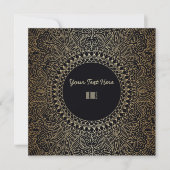 Elke gebeurtenis Elegant Gold Mandala Save The Date (Voorkant)