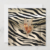 Elke gebeurtenis Elegant Zebra Caramel Cream Black Kaart (Voorkant)