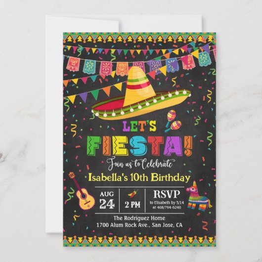 ELKE GEBEURTENIS - Mexicaanse Uitnodiging Fiesta (Voorkant)