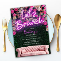 ELKE GEBEURTENIS - Neon Brunch Bloemen Uitnodiging