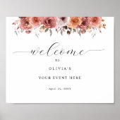 Elke gebeurtenis Roze Gouden Blush Roze Bloemen We Poster (Voorkant)