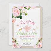 ELKE GEBEURTENIS - uitnodiging van Floral Tea Part (Voorkant)