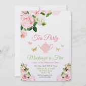 ELKE GEBEURTENIS - uitnodiging van Floral Tea Part (Voorkant)