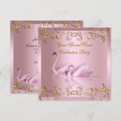 Elke gebeurtenis zwaait de goudroze legant partij kaart (Voorkant / Achterkant)