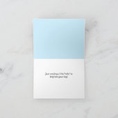 Elke gelegenheid blauwe man zwaaien met zijn brief bedankkaart (Binnen)