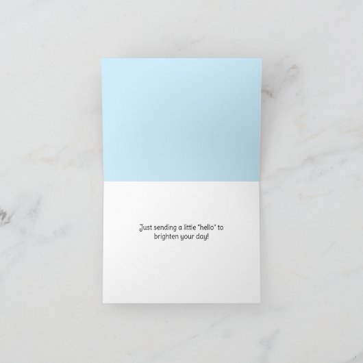 Elke gelegenheid blauwe man zwaaien met zijn brief bedankkaart (Binnen)