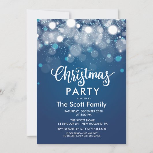 ELKE GELEGENHEID - Blauwe vonklichten uitnodiging (Voorkant)