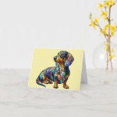 Elke gelegenheid Dachshund Kaart (Gele Bloem)