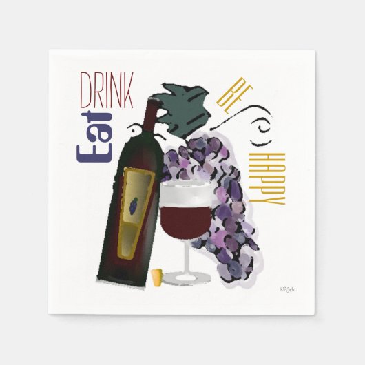 Elke gelegenheid druiven in wijn servetten (Voorkant)