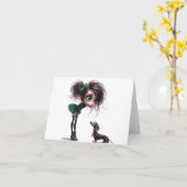 Elke gelegenheid geanimeerde Dachshund Kaart (Gele Bloem)