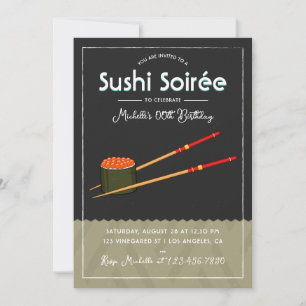 Elke gelegenheid Moderne Sushi Soirée Dinnerparty Kaart