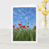 Elke gelegenheid - Opmerking kaart - Rode papavers (Gele Bloem)